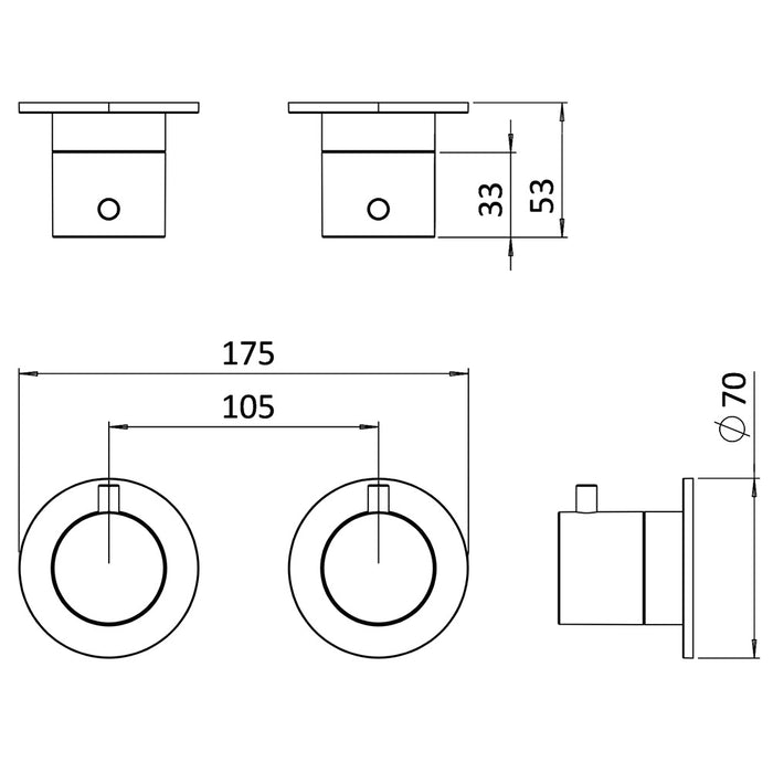 Crosswater Module 3 Outlet Shower Set 6