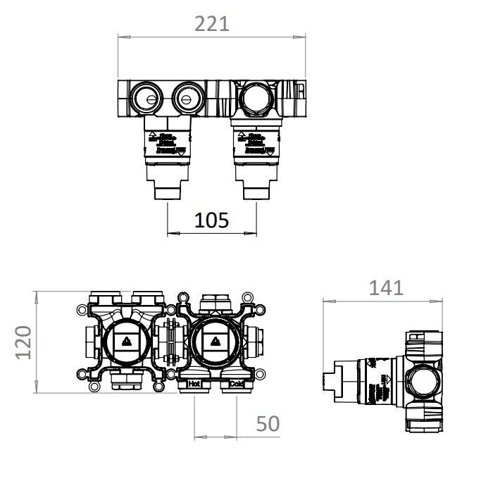 Crosswater Module 3 Outlet Shower Set 6