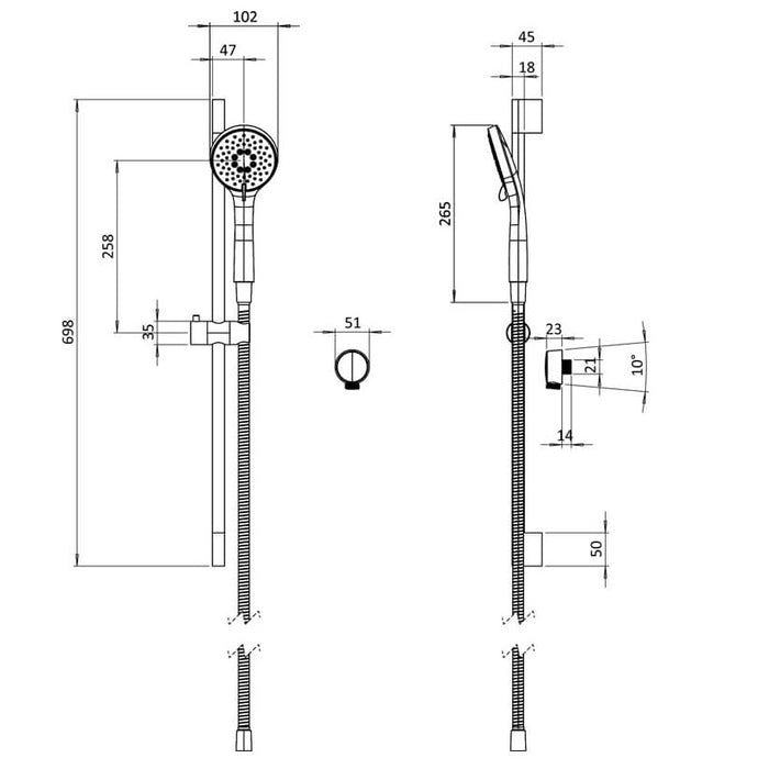 Crosswater Module 3 Outlet Shower Set 7
