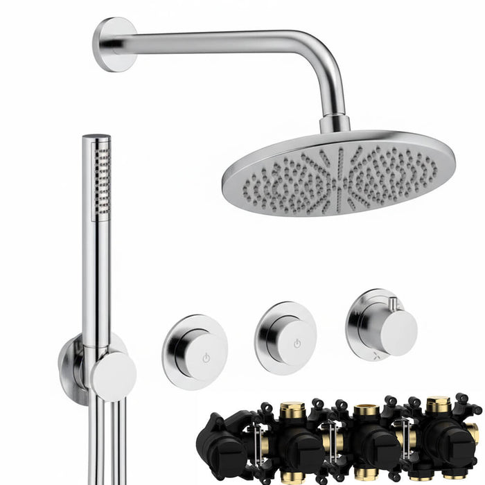 Crosswater Module Shower Set 8 with Fixed Head & Handset