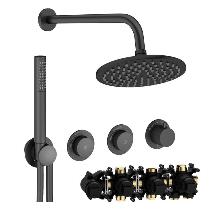 Crosswater Module Shower Set 8 with Fixed Head & Handset