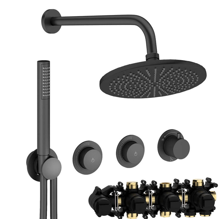 Crosswater Module Shower Set 8 with Fixed Head & Handset