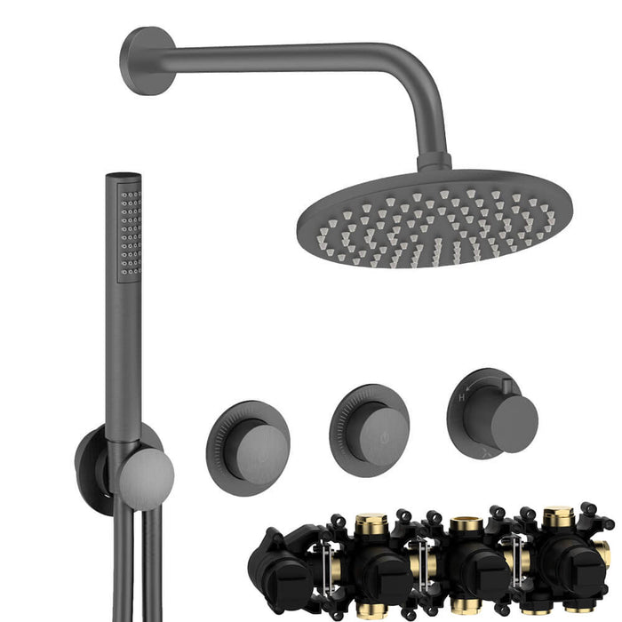 Crosswater Module Shower Set 8 with Fixed Head & Handset