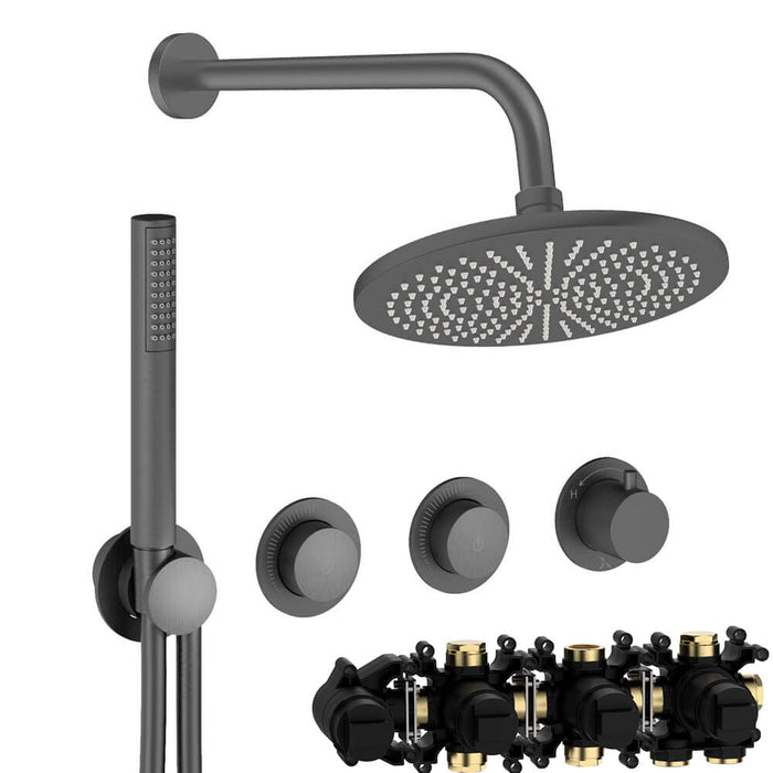 Crosswater Module Shower Set 8 with Fixed Head & Handset