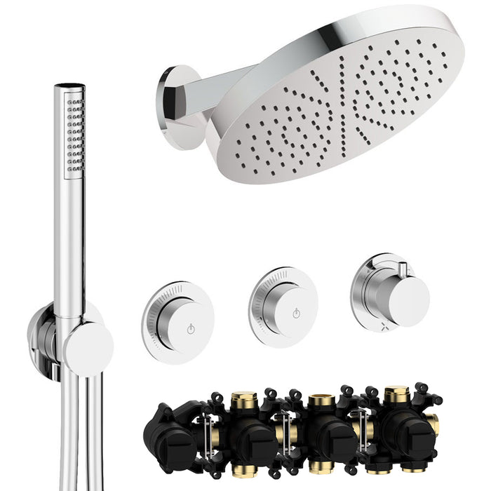 Crosswater Module Plus Shower Set 2 with Fixed Head & Handset