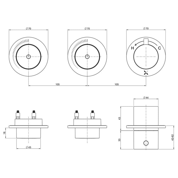 Crosswater Module Plus Shower Set 5 with Ceiling Shower