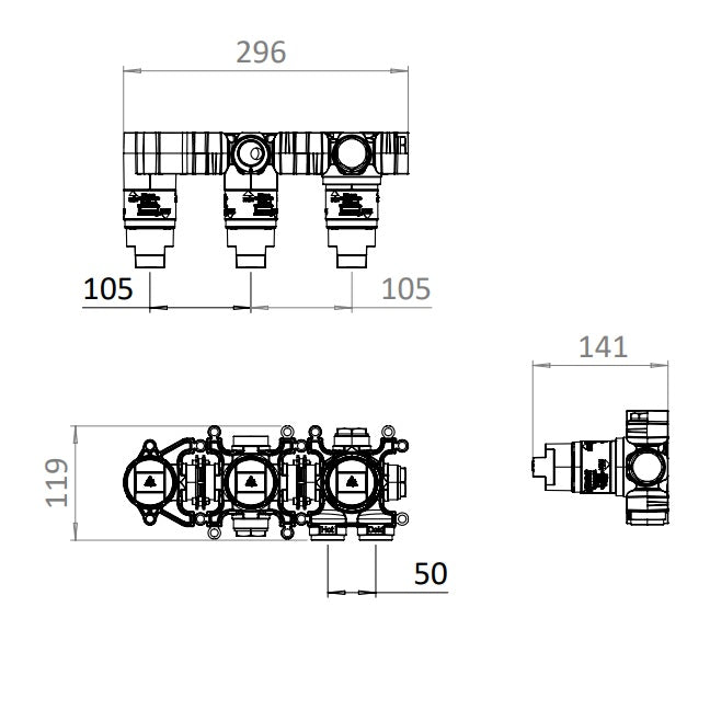 Crosswater Module Plus Shower Set 6 with Ceiling Shower & Handset