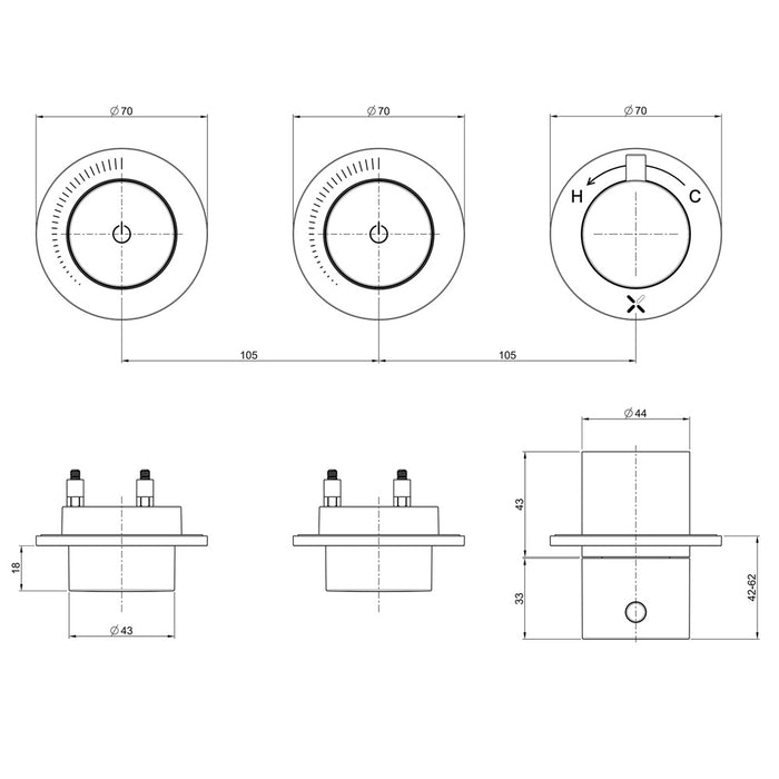 Crosswater Module Plus Shower Set 8 with Ceiling Shower