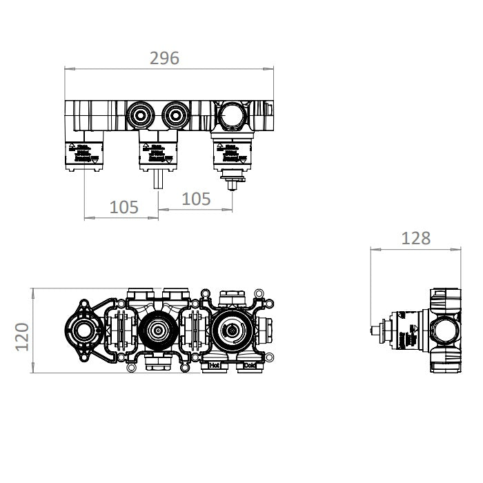 Crosswater Module Plus Shower Set 9 with Ceiling Shower & Handset