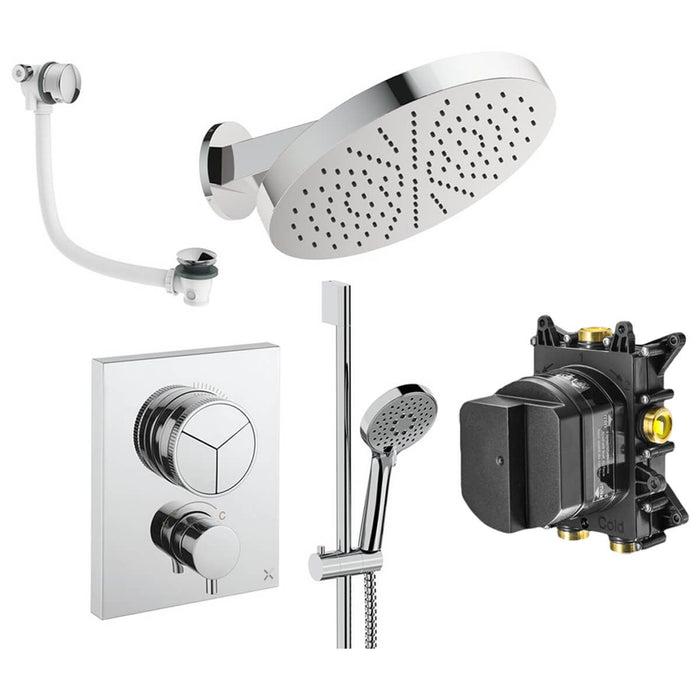 Crosswater Crossbox Push 3 Outlet Shower Set 10