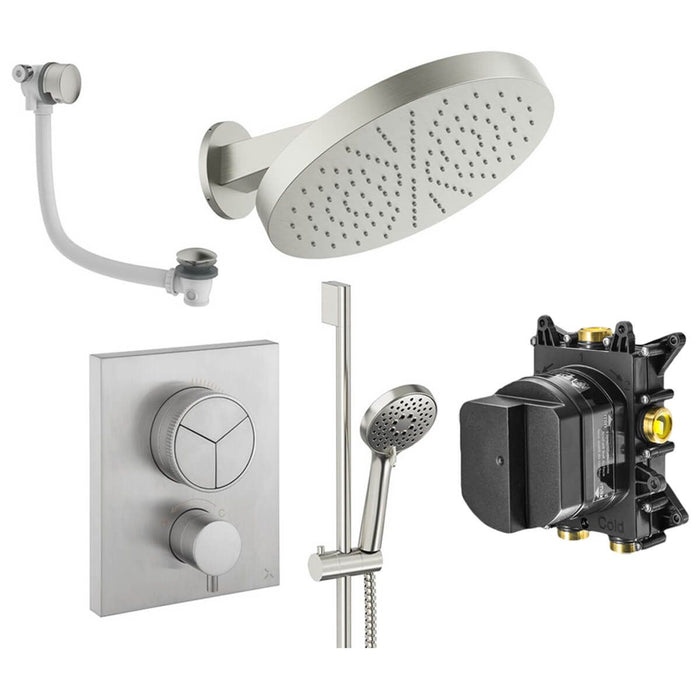 Crosswater Crossbox Push 3 Outlet Shower Set 10