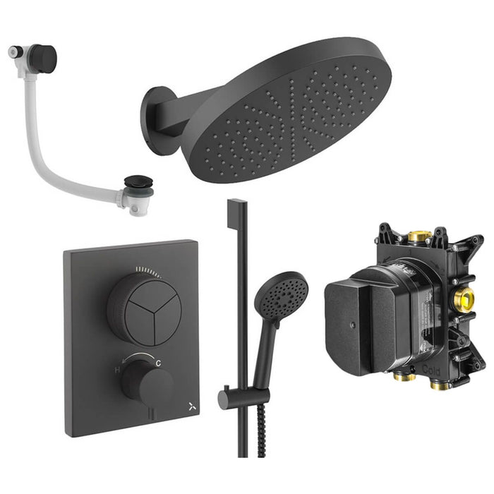 Crosswater Crossbox Push 3 Outlet Shower Set 10