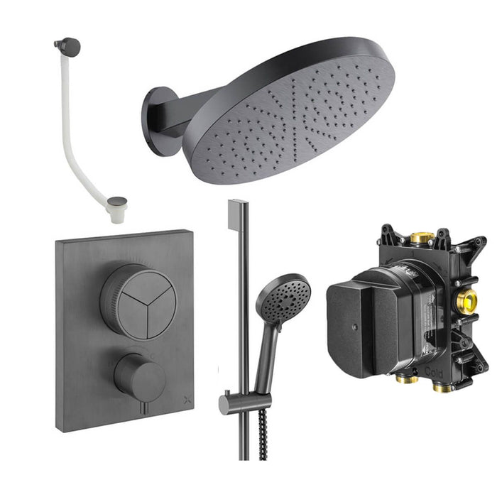 Crosswater Crossbox Push 3 Outlet Shower Set 10