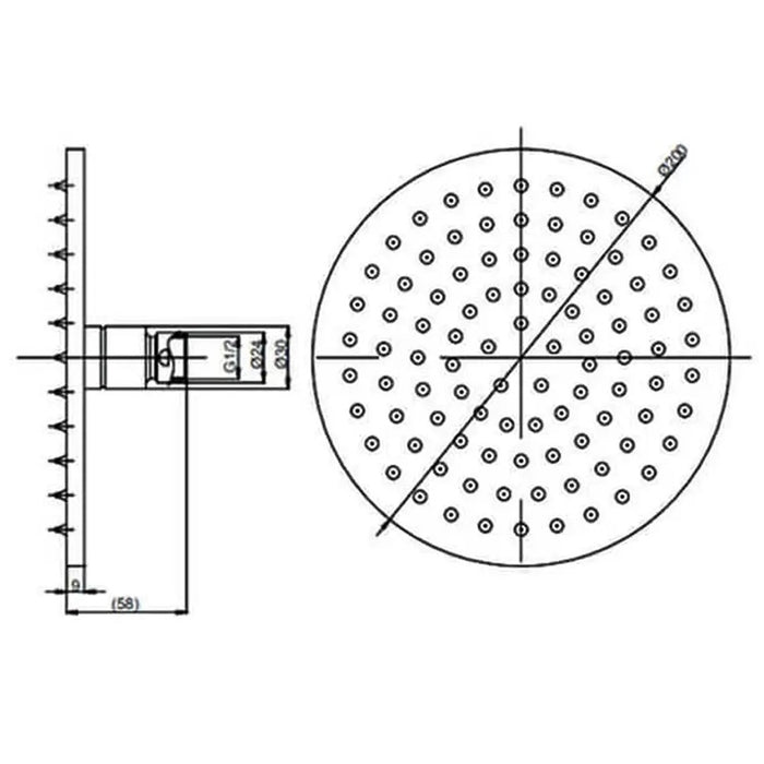 Crosswater Crossbox Push Shower Set 2 with Fixed Head & Handset