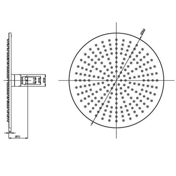 Crosswater Crossbox Push Shower Set 2 with Fixed Head & Handset