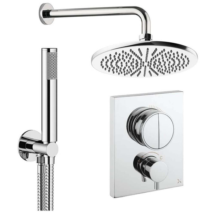 Crosswater Crossbox Push Shower Set 1 with Fixed Head & Handset