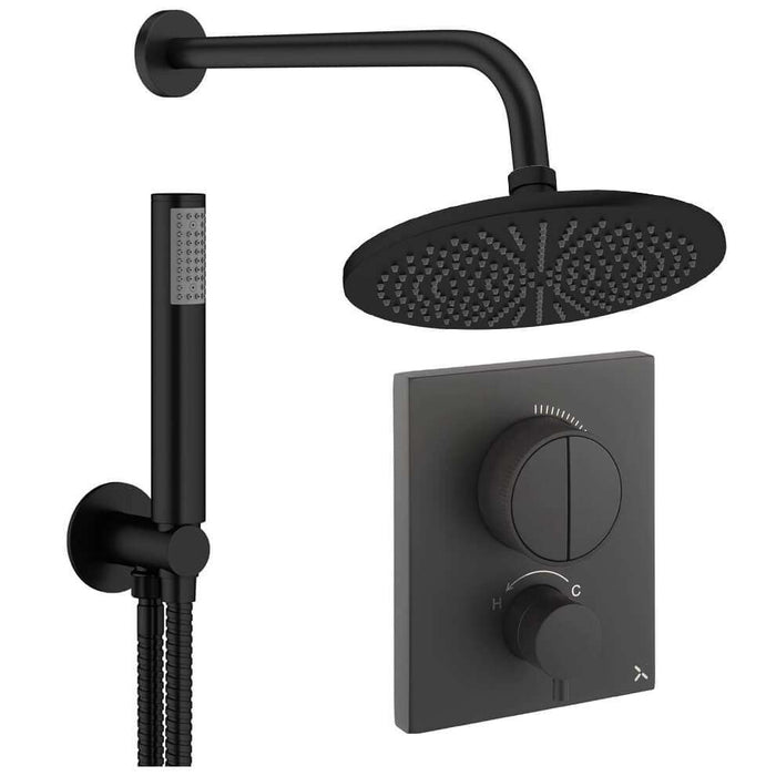 Crosswater Crossbox Push Shower Set 1 with Fixed Head & Handset