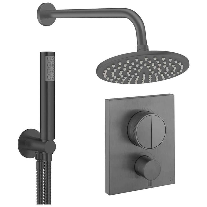 Crosswater Crossbox Push Shower Set 1 with Fixed Head & Handset