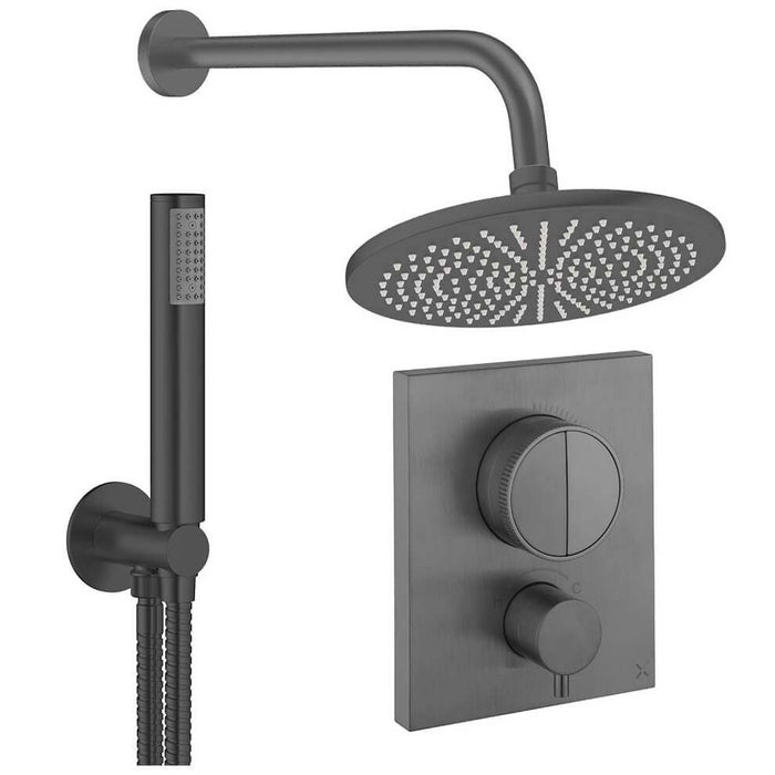 Crosswater Crossbox Push Shower Set 1 with Fixed Head & Handset