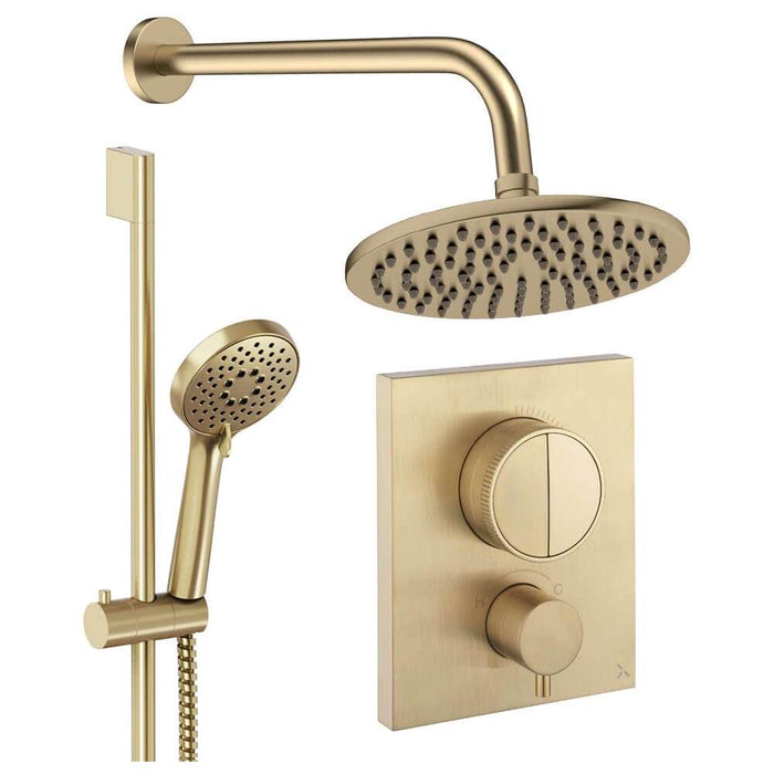 Crosswater Crossbox Push Shower Set 2 with Fixed Head & Handset