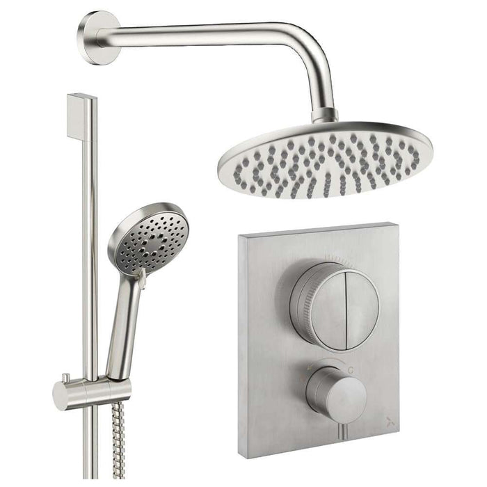 Crosswater Crossbox Push Shower Set 2 with Fixed Head & Handset