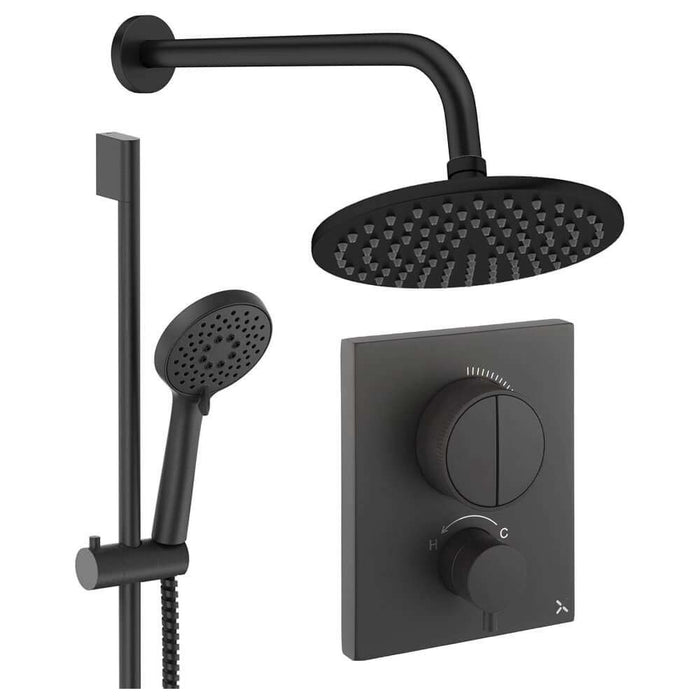 Crosswater Crossbox Push Shower Set 2 with Fixed Head & Handset