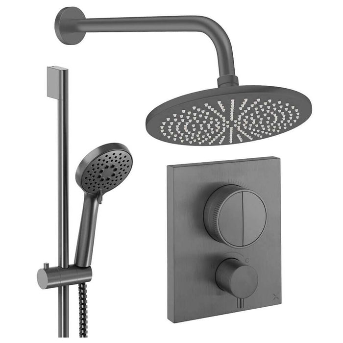 Crosswater Crossbox Push Shower Set 2 with Fixed Head & Handset