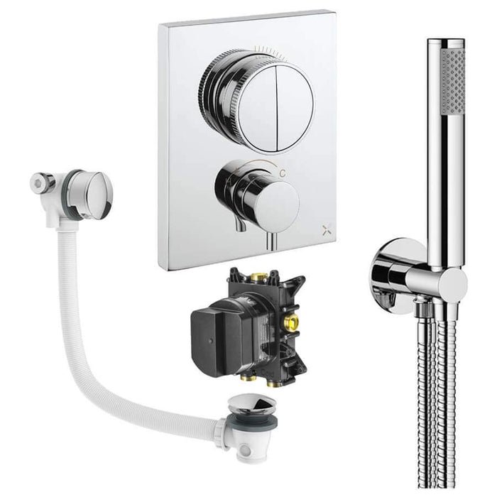 Crosswater Crossbox Push Shower Set 3 with Handset & Bath Filler