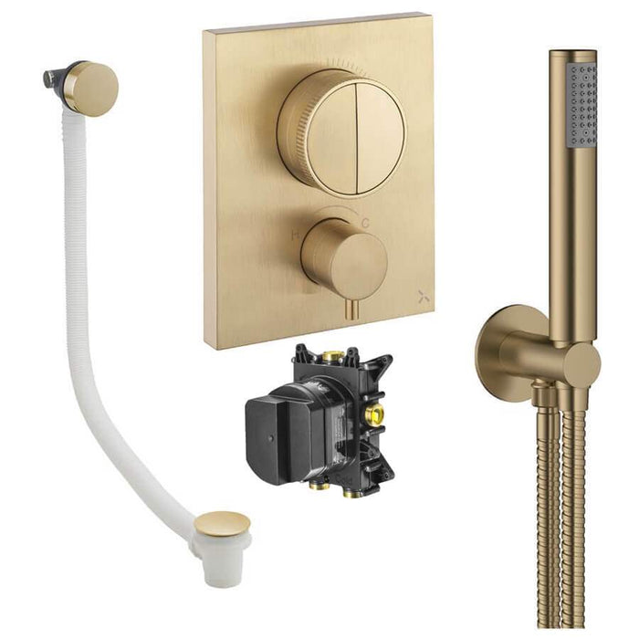 Crosswater Crossbox Push Shower Set 3 with Handset & Bath Filler