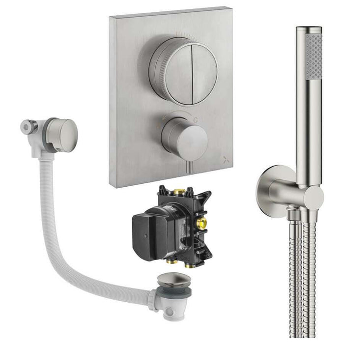 Crosswater Crossbox Push Shower Set 3 with Handset & Bath Filler