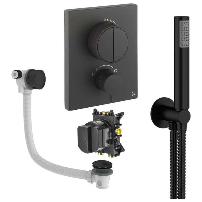 Crosswater Crossbox Push Shower Set 3 with Handset & Bath Filler