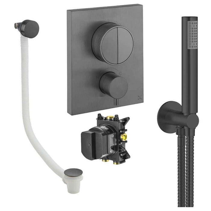 Crosswater Crossbox Push Shower Set 3 with Handset & Bath Filler