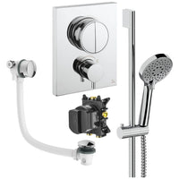 Crosswater Crossbox Push Shower Set 4 with Handset & Bath Filler