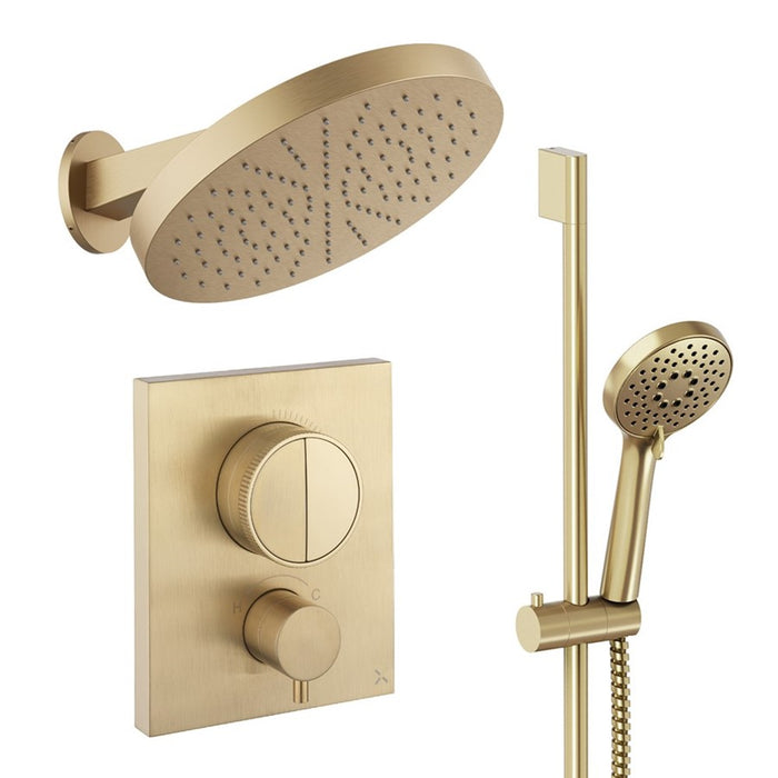 Crosswater Crossbox Push Shower Set 5 with Fixed Head & Handset