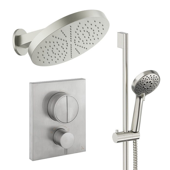 Crosswater Crossbox Push Shower Set 5 with Fixed Head & Handset