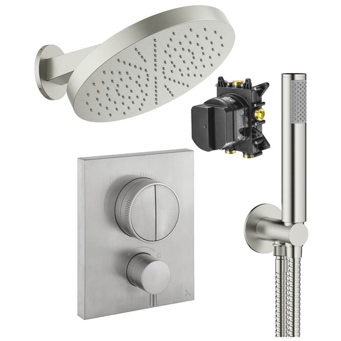 Crosswater Crossbox Push Shower Set 6 with Fixed Head & Handset