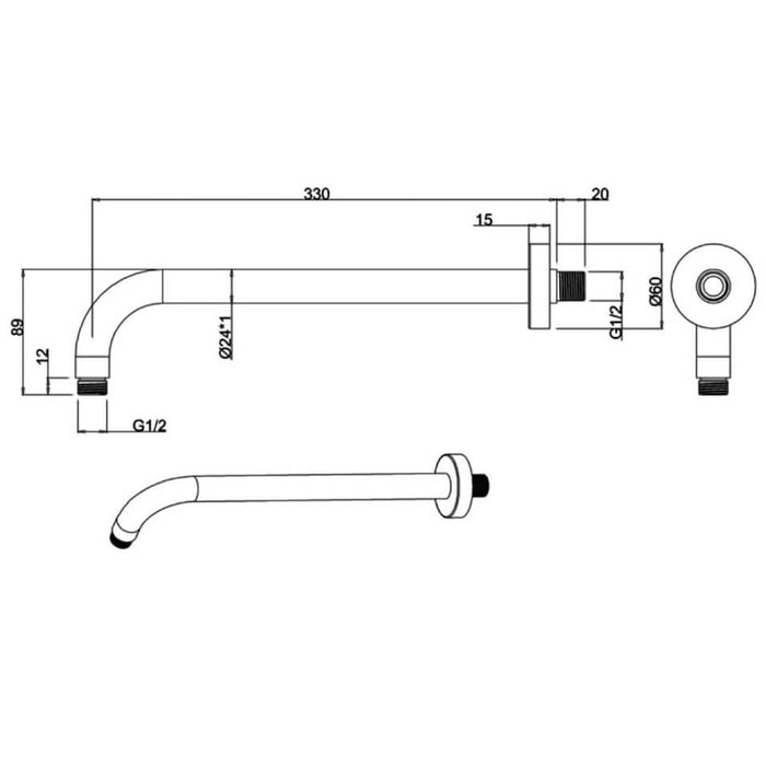 Crosswater Crossbox Push 3 Outlet Shower Set 7