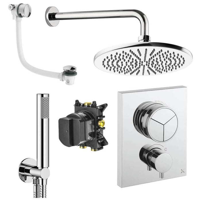 Crosswater Crossbox Push 3 Outlet Shower Set 7