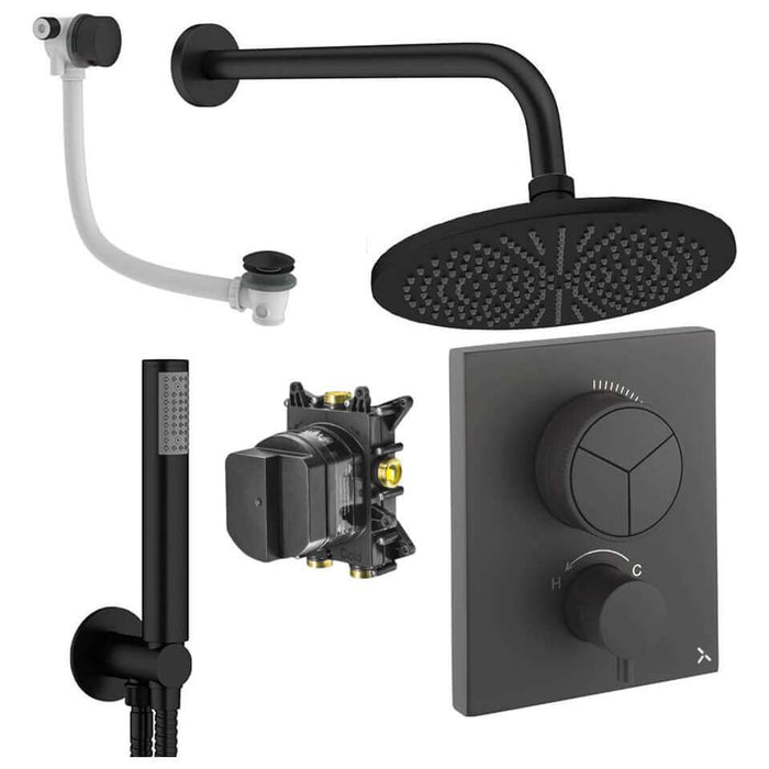 Crosswater Crossbox Push 3 Outlet Shower Set 7
