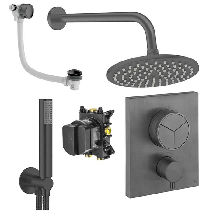 Crosswater Crossbox Push 3 Outlet Shower Set 7
