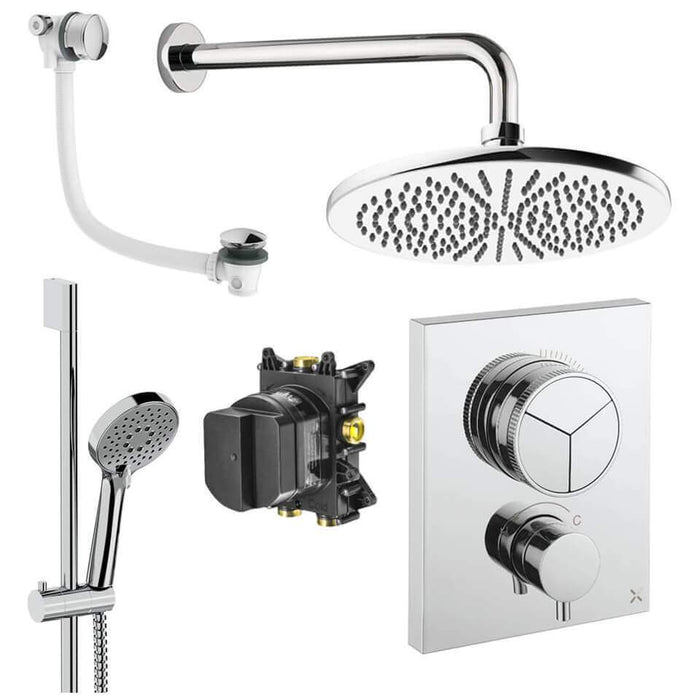 Crosswater Crossbox Push 3 Outlet Shower Set 8