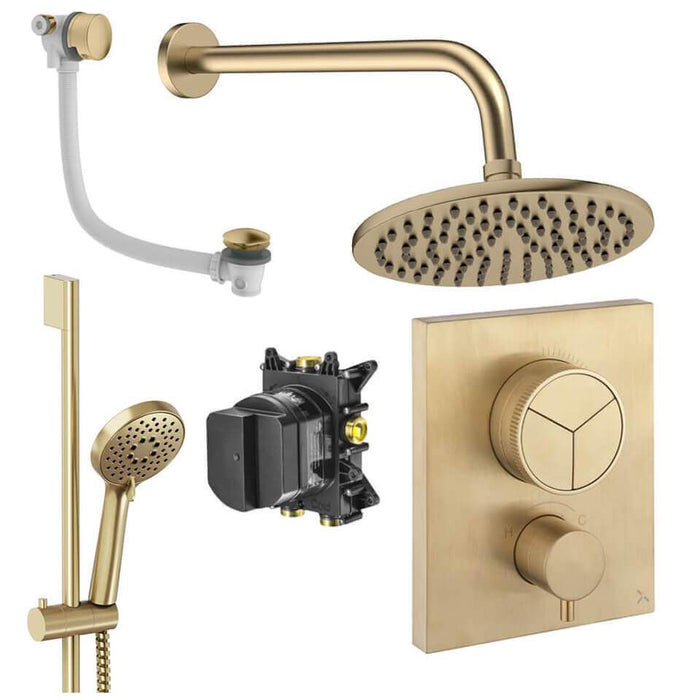 Crosswater Crossbox Push 3 Outlet Shower Set 8