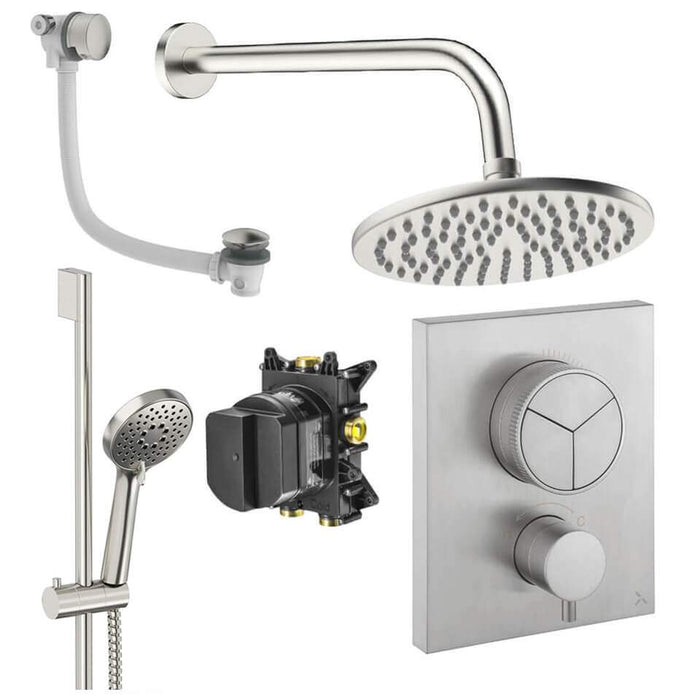 Crosswater Crossbox Push 3 Outlet Shower Set 8