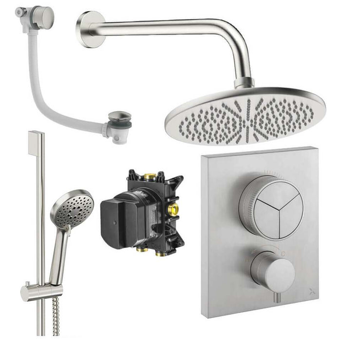 Crosswater Crossbox Push 3 Outlet Shower Set 8