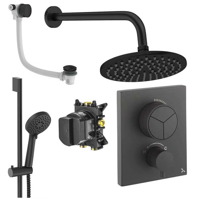 Crosswater Crossbox Push 3 Outlet Shower Set 8