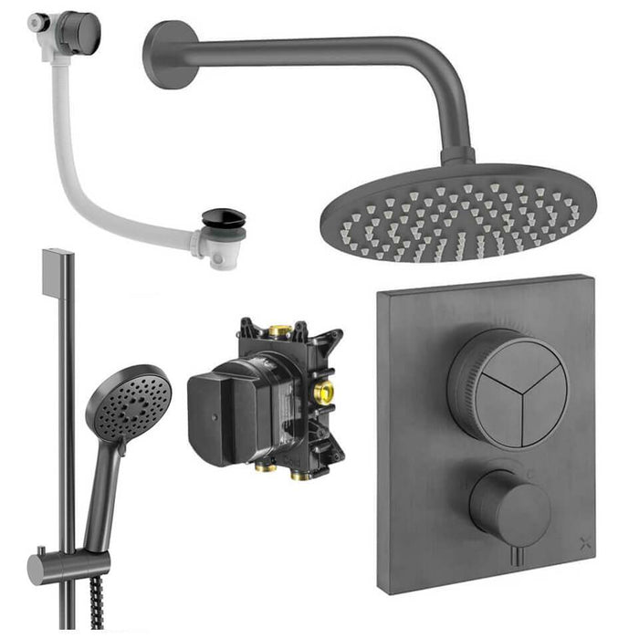 Crosswater Crossbox Push 3 Outlet Shower Set 8
