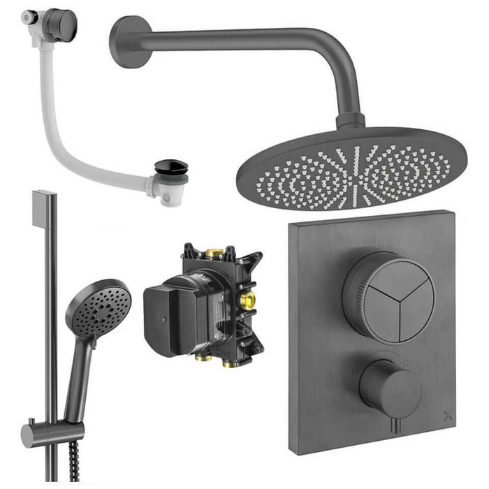 Crosswater Crossbox Push 3 Outlet Shower Set 8