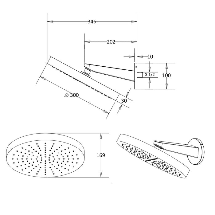 Crosswater Crossbox Push 3 Outlet Shower Set 9