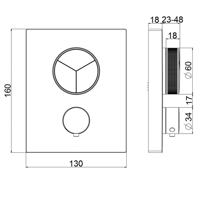 Crosswater Crossbox Push 3 Outlet Shower Set 9