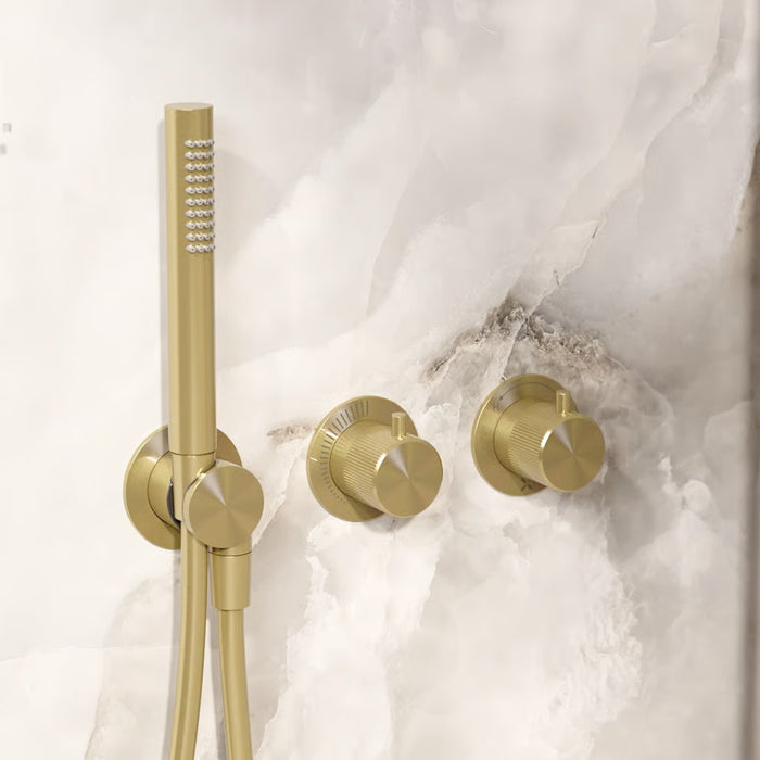 Crosswater Module 3ONE6 2 Outlet Thermostatic Concealed Shower Valve With Trim set And Shower Handset